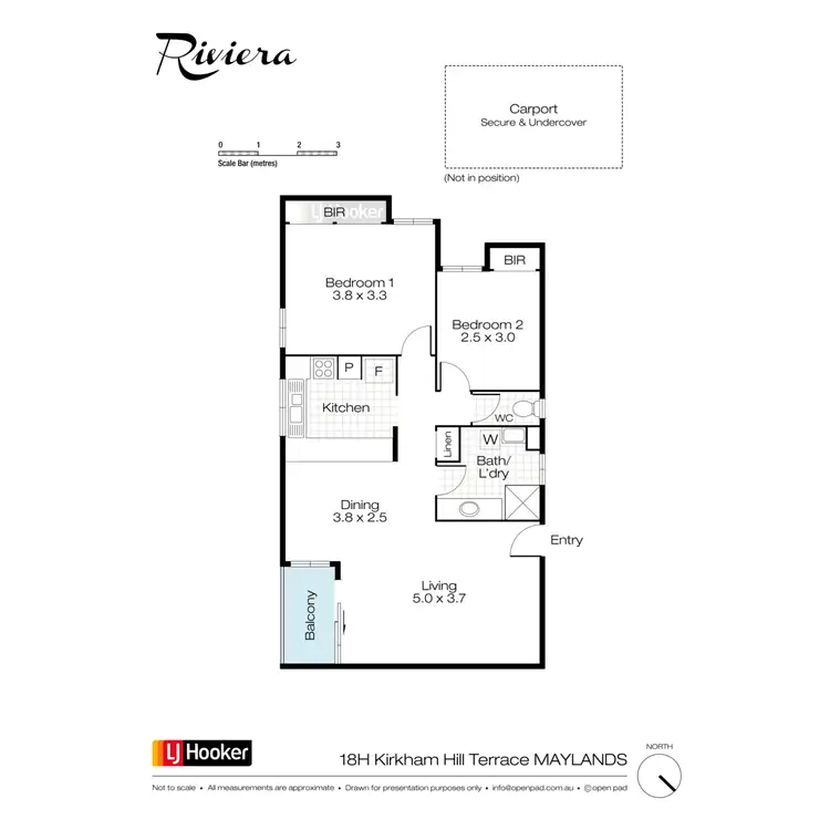 Floorplan of Homely apartment listing, 18H Kirkham Hill Terrace, Maylands WA 6051