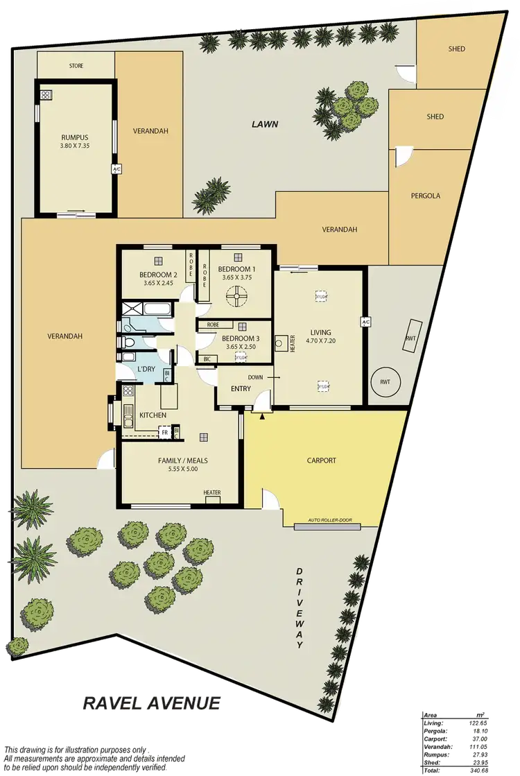 Floorplan of Homely house listing, 7 Ravel Avenue, Ingle Farm SA 5098
