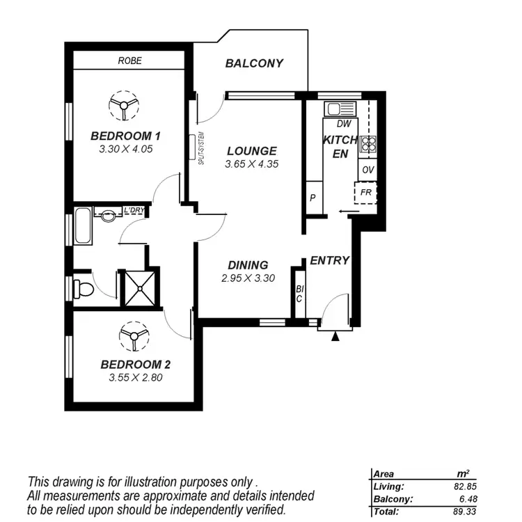 Floorplan of Homely apartment listing, 47/103 Strangways Terrace, North Adelaide SA 5006