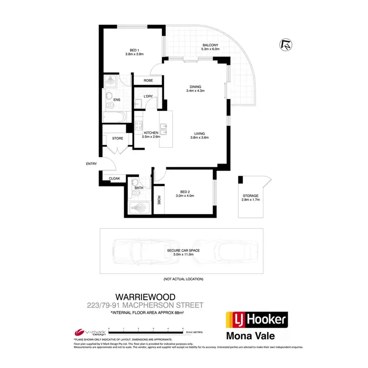 Floorplan of Homely apartment listing, 223/79-91 Macpherson Street, Warriewood NSW 2102