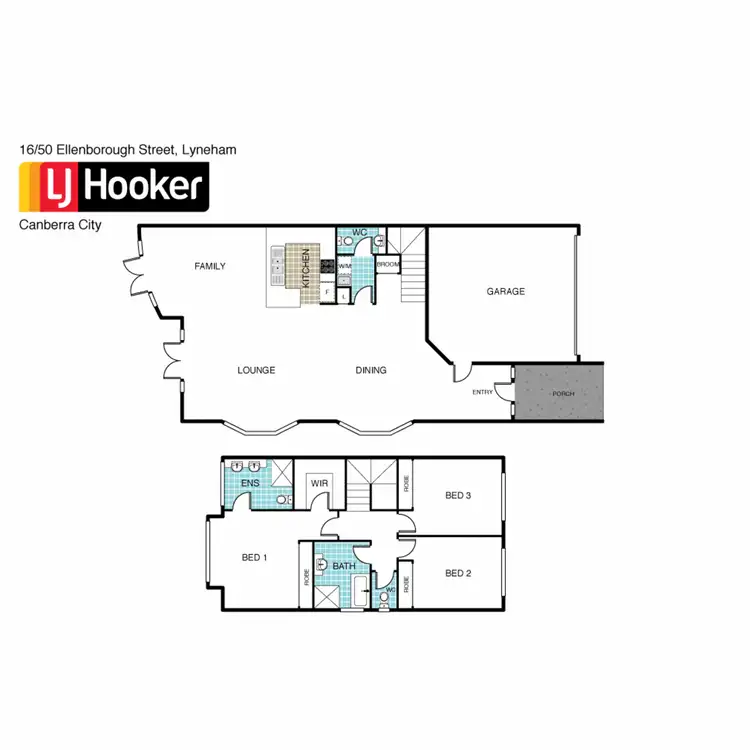 Floorplan of Homely townhouse listing, 16/50 Ellenborough Street, Lyneham ACT 2602