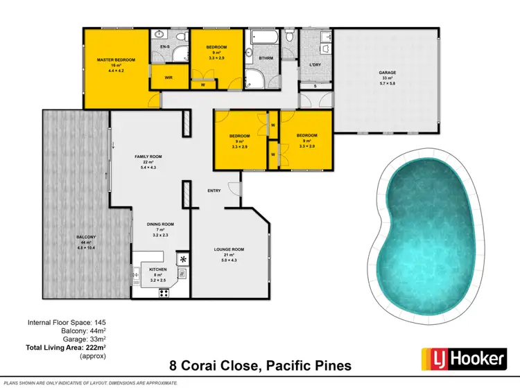 Floorplan of Homely house listing, 8 Corai Close, Pacific Pines QLD 4211