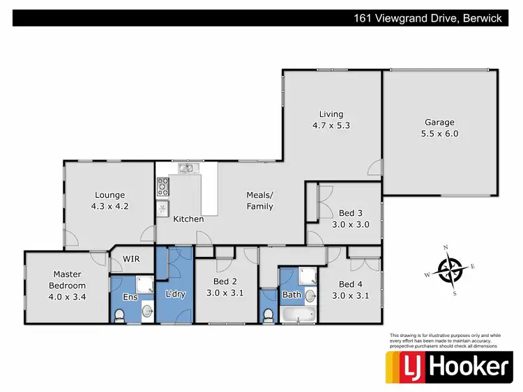 Floorplan of Homely house listing, 161 Viewgrand Drive, Berwick VIC 3806