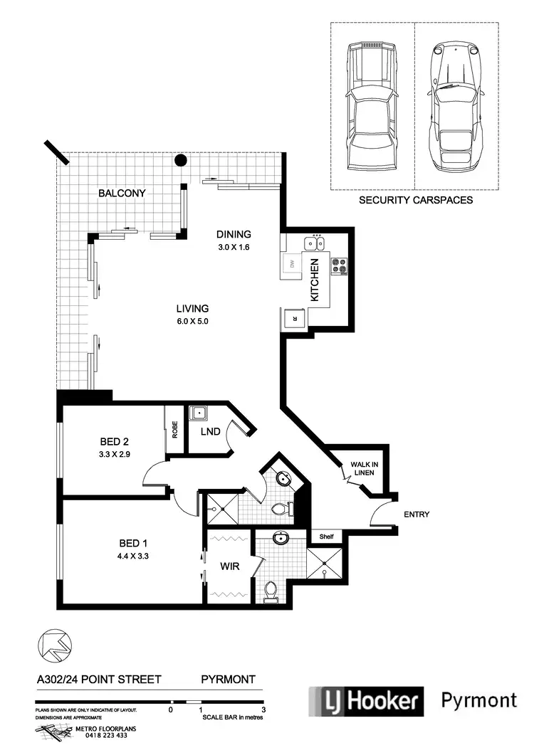 Floorplan of Homely apartment listing, A302/24 Point Street, Pyrmont NSW 2009