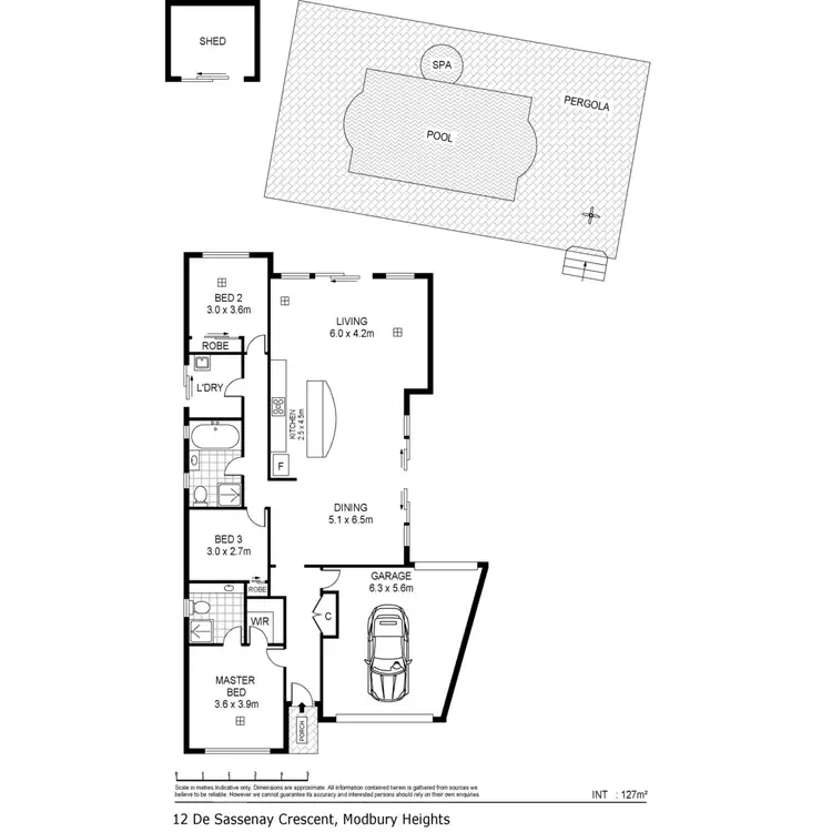 Floorplan of Homely house listing, 12 De Sassenay Crescent, Modbury Heights SA 5092