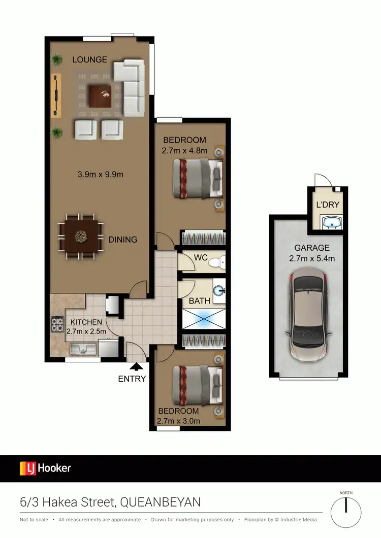 Floorplan of Homely townhouse listing, 6/3 Hakea Street, Queanbeyan NSW 2620
