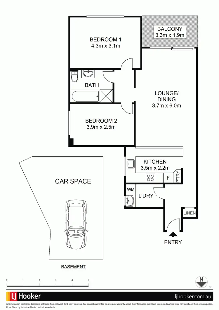 Floorplan of Homely unit listing, 65/504 Church Street, North Parramatta NSW 2151