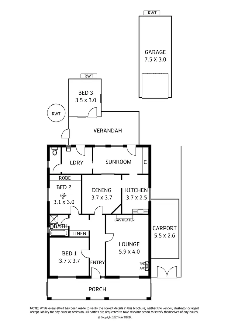 Floorplan of Homely house listing, 46 Exeter Terrace, Devon Park SA 5008