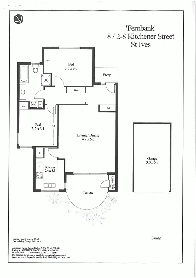 Floorplan of Homely unit listing, 8/2 - 8 Kitchener Street, St Ives NSW 2075