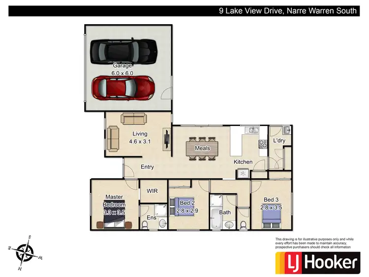 Floorplan of Homely house listing, 9 Lake View Drive, Narre Warren South VIC 3805