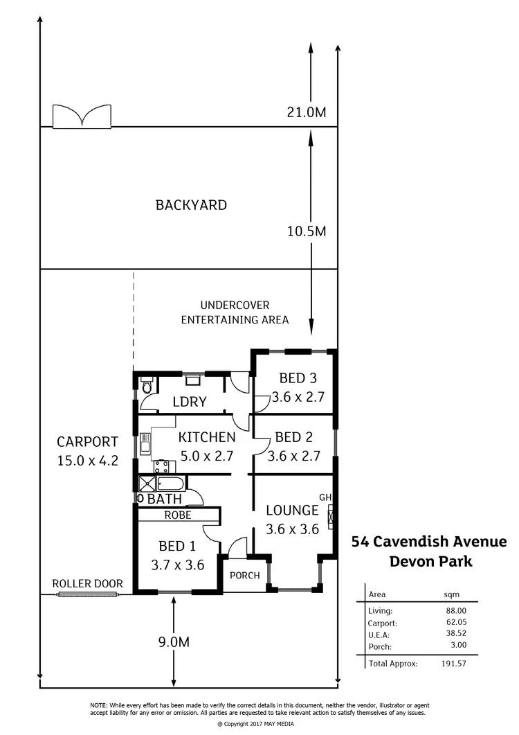 Floorplan of Homely house listing, 54 Cavendish Avenue, Devon Park SA 5008