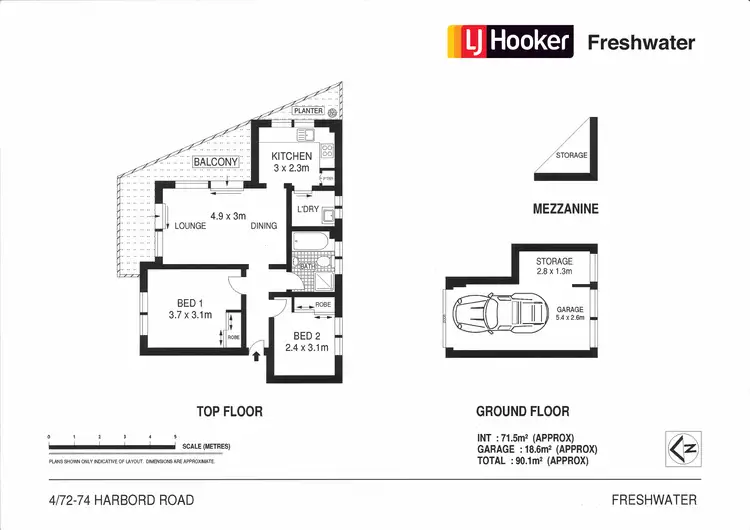 Floorplan of Homely unit listing, 4/72 Harbord Road, Freshwater NSW 2096