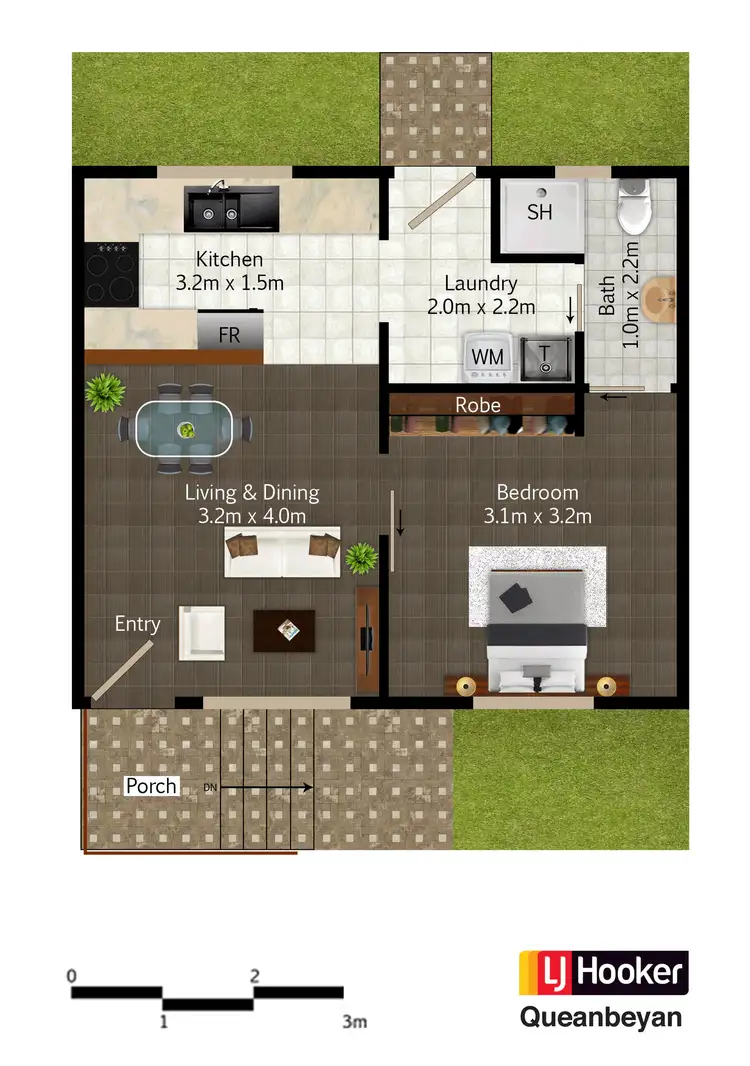 Floorplan of Homely unit listing, 4/84 Tharwa Road, Queanbeyan NSW 2620