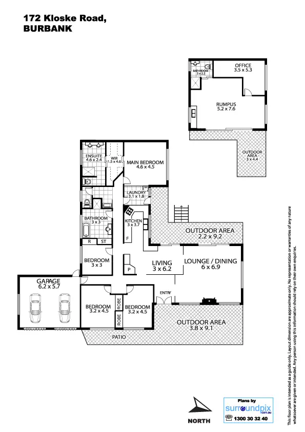 Floorplan of Homely acreage listing, 172 Kloske Road, Burbank QLD 4156