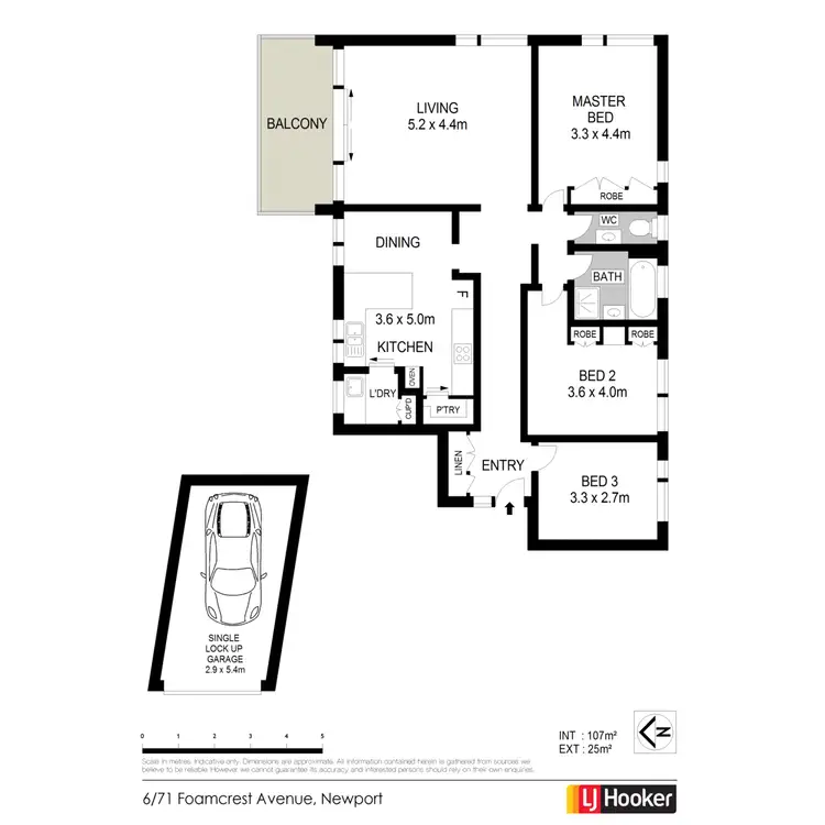 Floorplan of Homely apartment listing, 6/71 Foamcrest Avenue, Newport NSW 2106