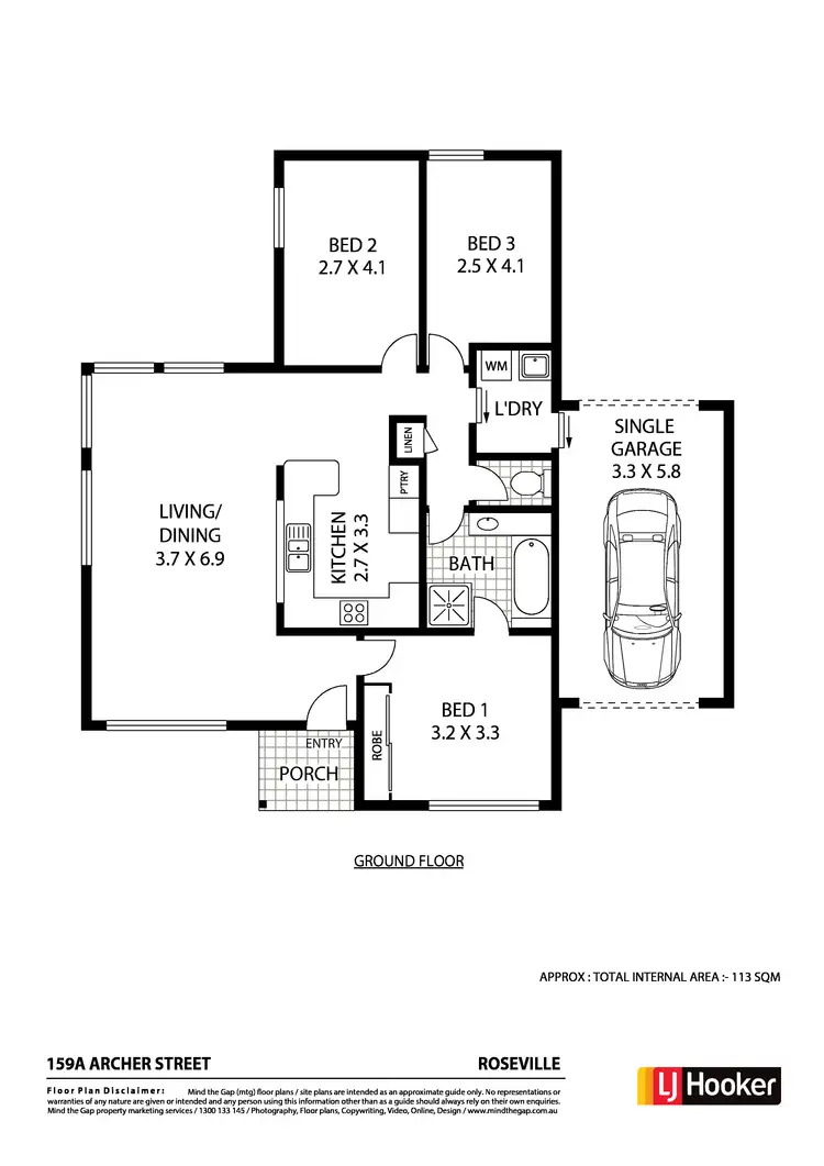 Floorplan of Homely house listing, 159A Archer Street, Roseville NSW 2069