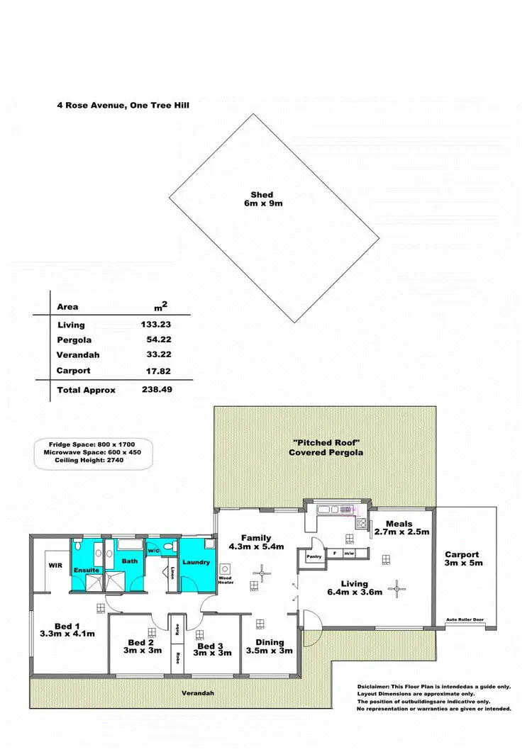 Floorplan of Homely house listing, 4 Rose Avenue, One Tree Hill SA 5114