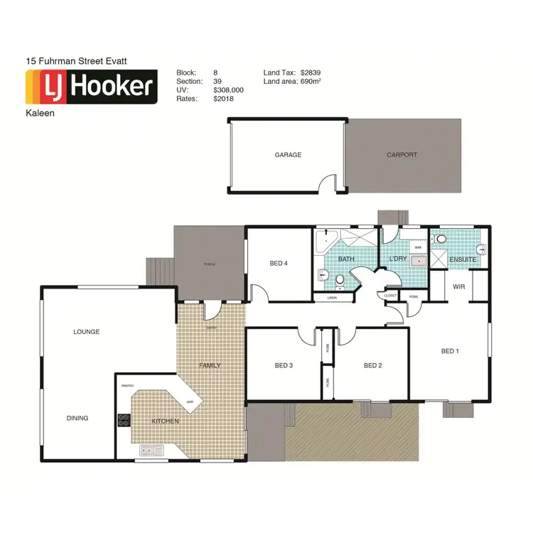 Floorplan of Homely house listing, 15 Fuhrman Street, Evatt ACT 2617
