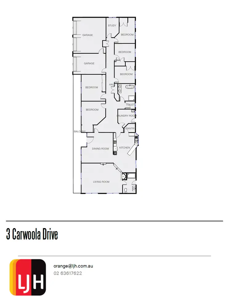 Floorplan of Homely house listing, 3 Carwoola Drive, Orange NSW 2800