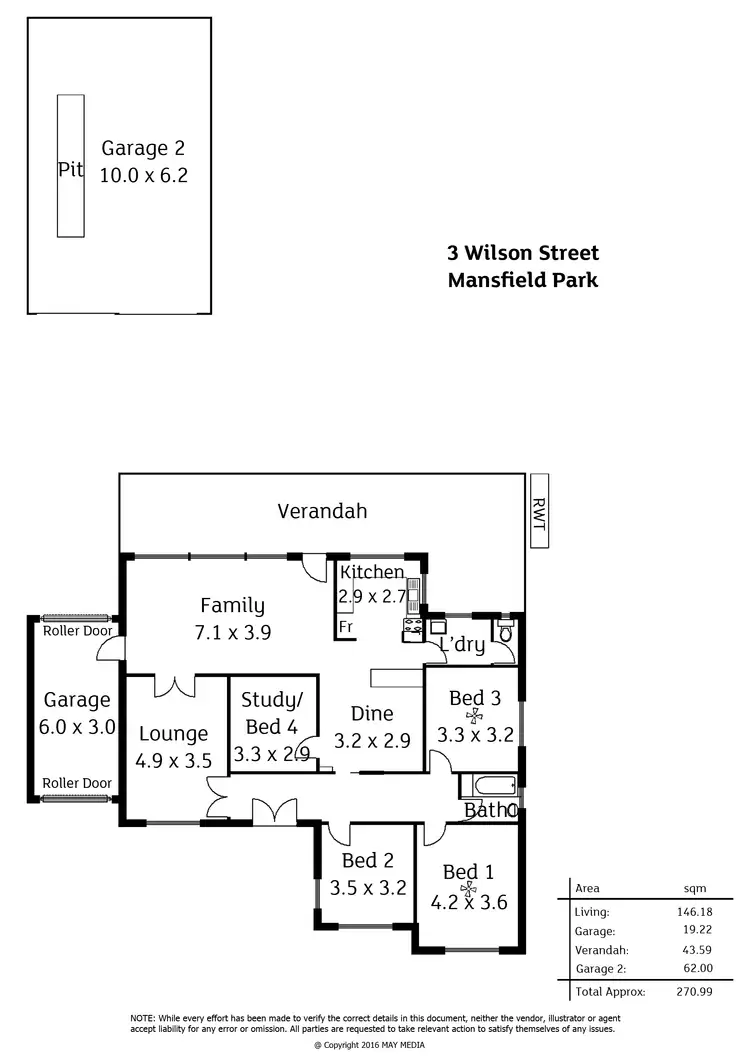 Floorplan of Homely house listing, 3 Wilson Street, Mansfield Park SA 5012