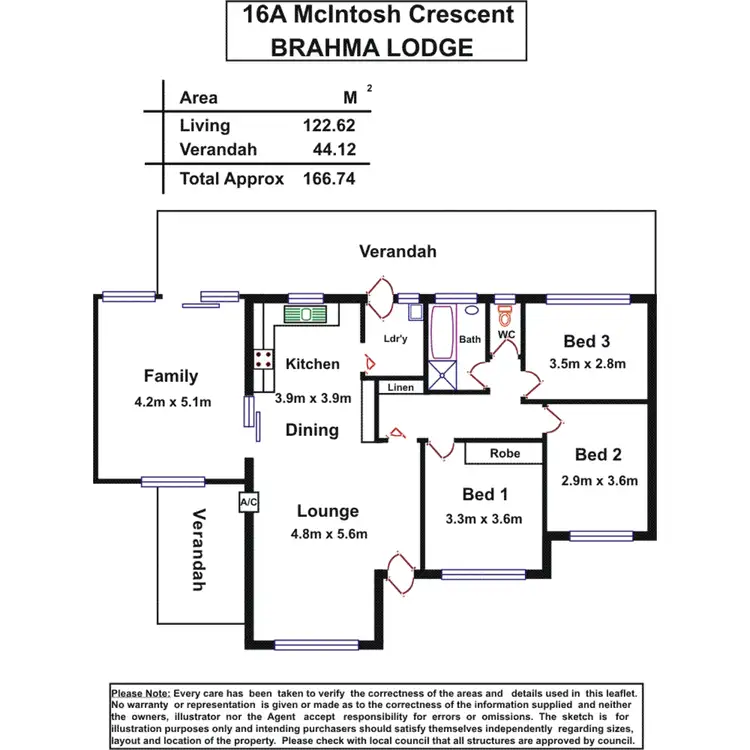 Floorplan of Homely house listing, 16A McIntosh Crescent, Brahma Lodge SA 5109