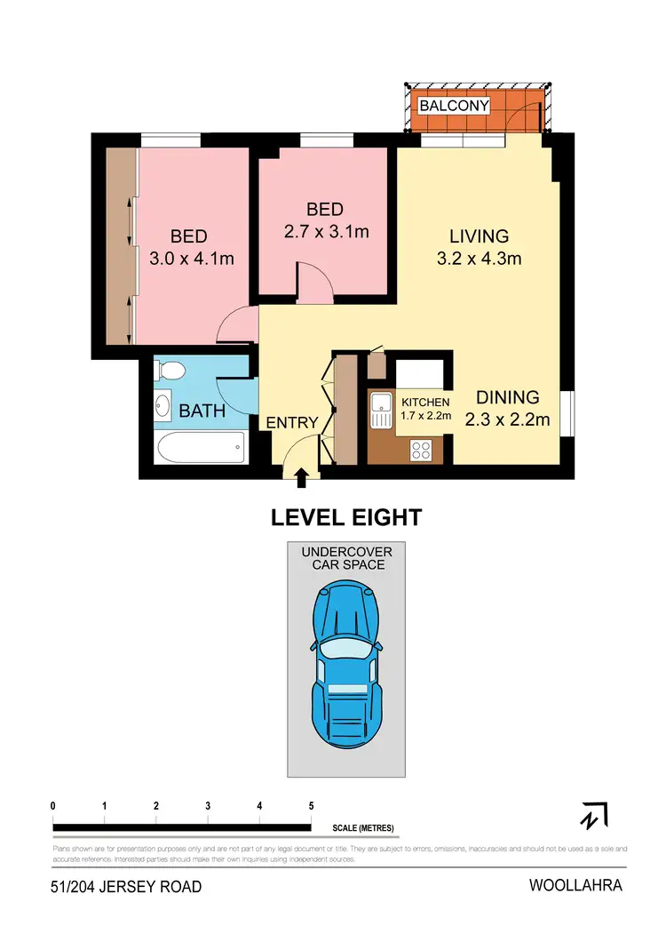 Floorplan of Homely apartment listing, 51/204 Jersey Road, Woollahra NSW 2025