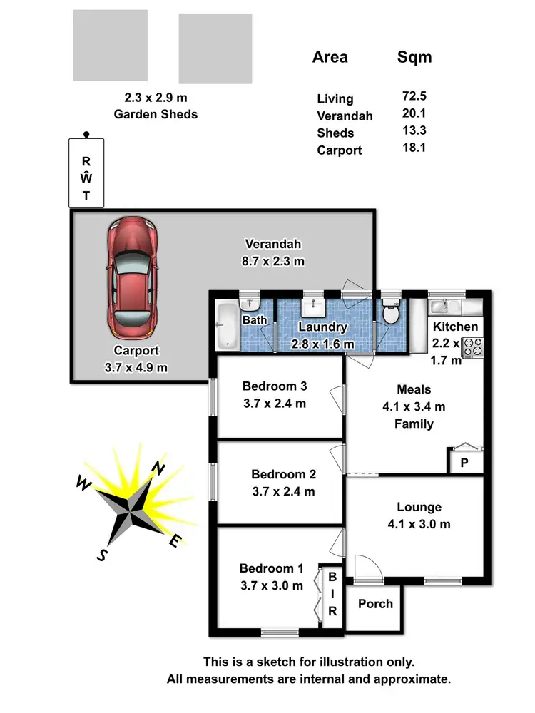 Floorplan of Homely house listing, 37 Mainwaring Crescent, Davoren Park SA 5113