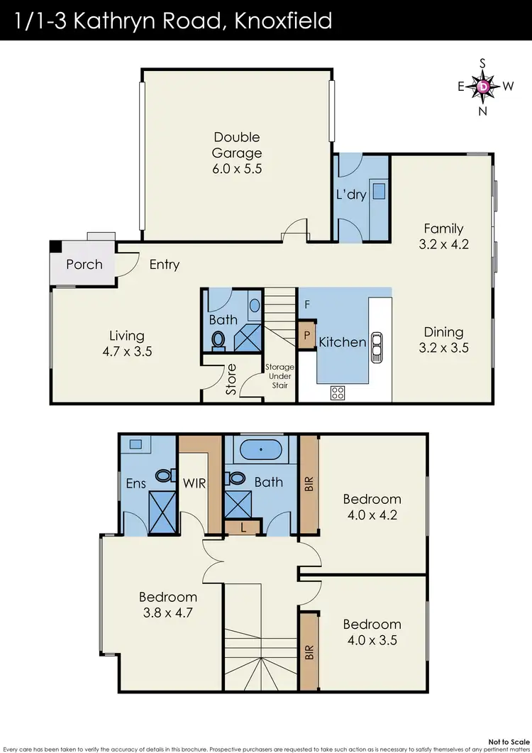 Floorplan of Homely townhouse listing, 1/3 Kathryn Road, Knoxfield VIC 3180