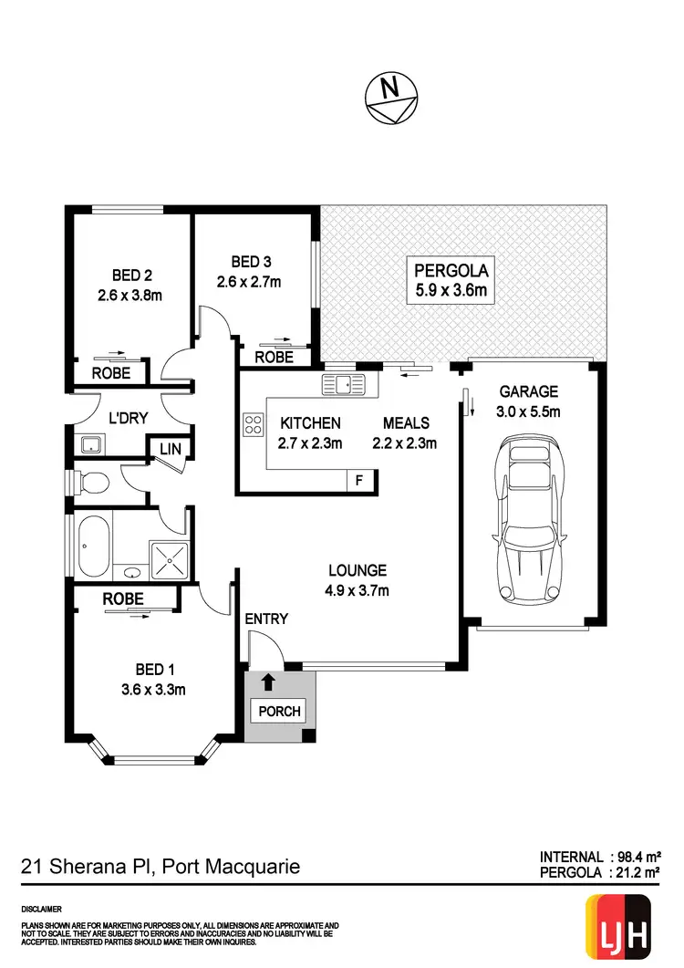 Floorplan of Homely house listing, 21 Sherana Place, Port Macquarie NSW 2444