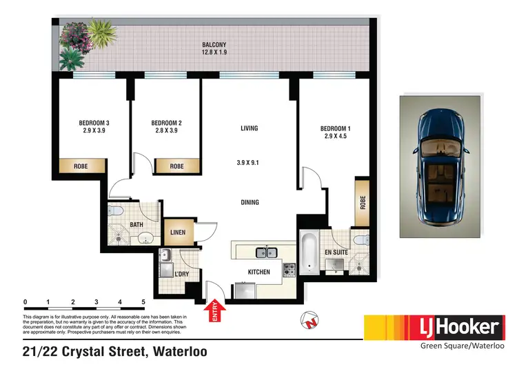 Floorplan of Homely apartment listing, 21/22 Crystal Street, Waterloo NSW 2017