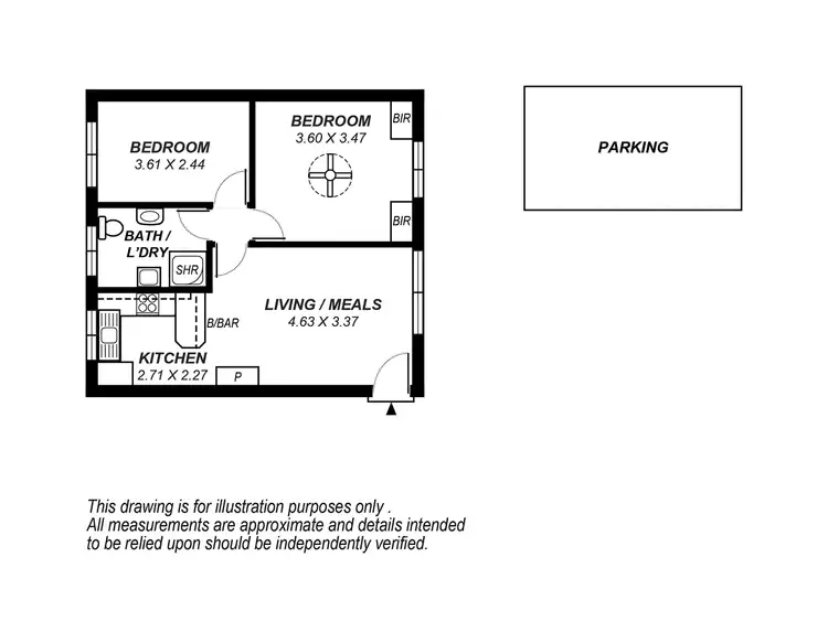 Floorplan of Homely unit listing, 20/40 Chatham Road, Keswick SA 5035