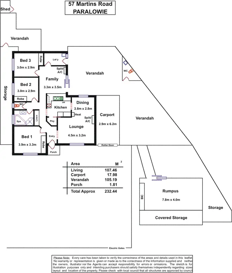 Floorplan of Homely house listing, 57 Martins Road, Paralowie SA 5108