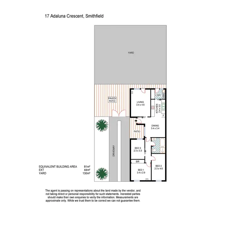 Floorplan of Homely house listing, 17 Adaluna Crescent, Smithfield SA 5114
