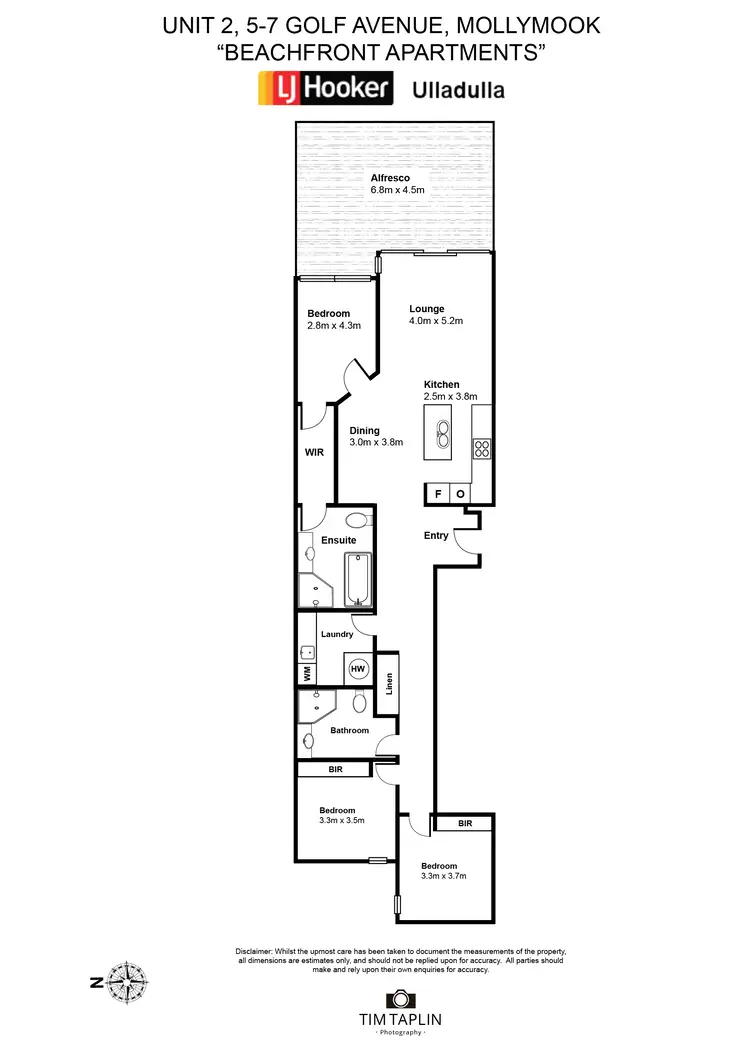 Floorplan of Homely unit listing, 2/5-7 Golf Avenue, Mollymook NSW 2539
