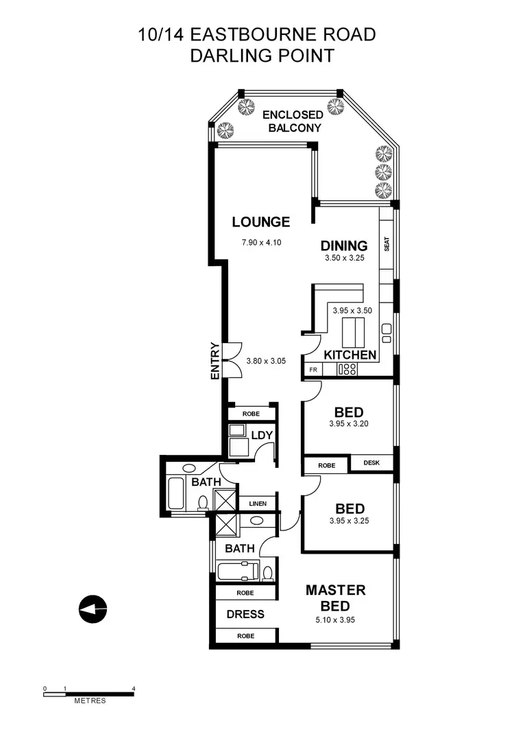Floorplan of Homely apartment listing, 10/14 Eastbourne Road, Darling Point NSW 2027