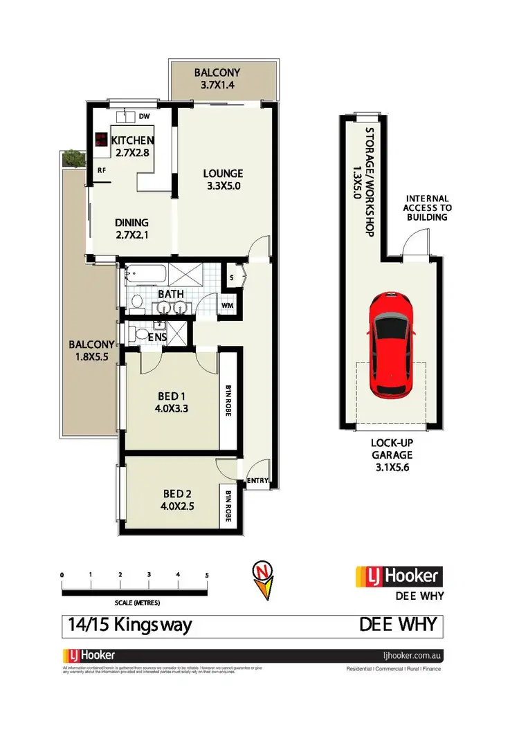Floorplan of Homely unit listing, 14/15 Kingsway, Dee Why NSW 2099