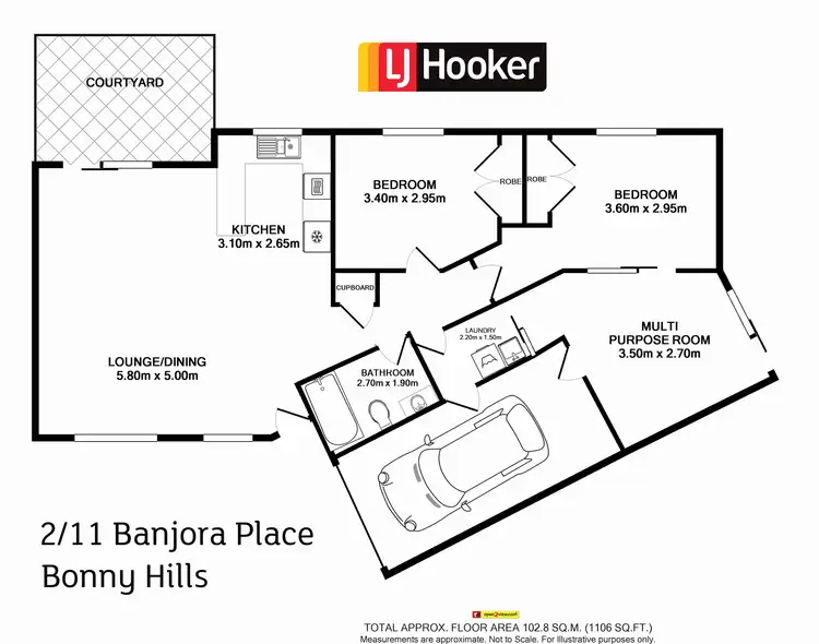 Floorplan of Homely villa listing, 2/11 Banjora Place, Lake Cathie NSW 2445