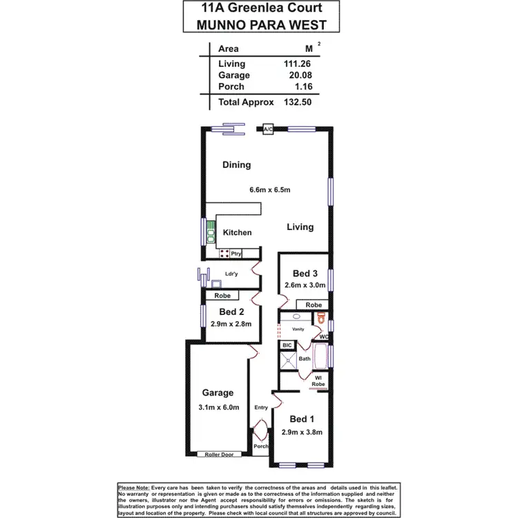 Floorplan of Homely house listing, 11a Greenlea Court, Munno Para West SA 5115