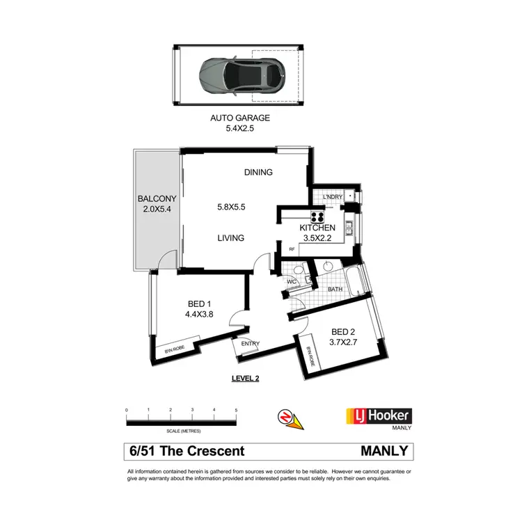 Floorplan of Homely apartment listing, 6/51 - 53 The Crescent, Manly NSW 2095