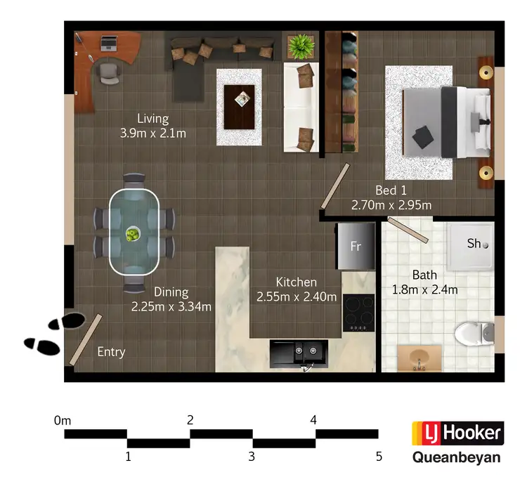 Floorplan of Homely unit listing, 14/10 Macquoid Street, Queanbeyan NSW 2620