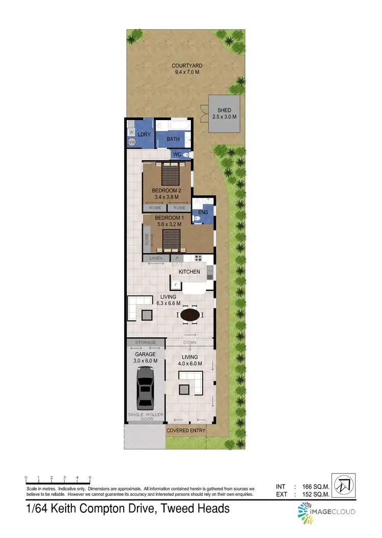Floorplan of Homely semi-detached listing, 1/64 Keith Compton Drive - Lot 1 SP 13482, Tweed Heads NSW 2485