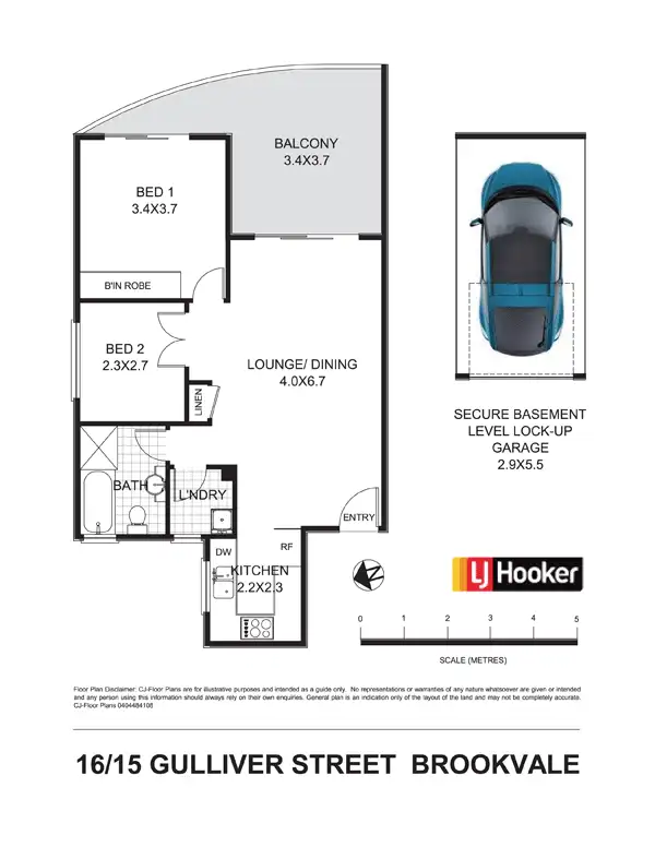 Floorplan of Homely apartment listing, 16/15 Gulliver Street, Brookvale NSW 2100