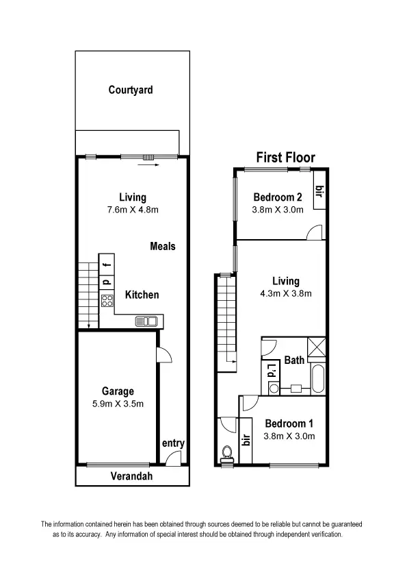 Floorplan of Homely townhouse listing, 10 Chanticleer Drive, Mernda VIC 3754