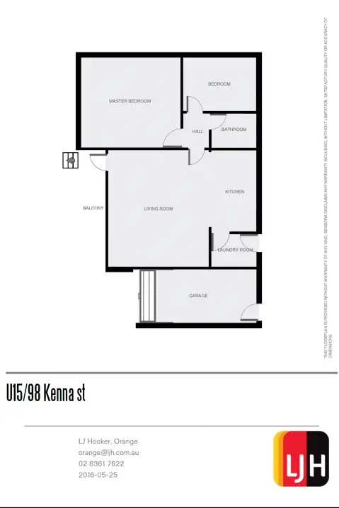 Floorplan of Homely unit listing, 15/98 Kenna Street, Orange NSW 2800