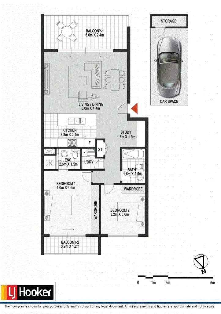 Floorplan of Homely unit listing, 312/2 Mary Street, Rhodes NSW 2138