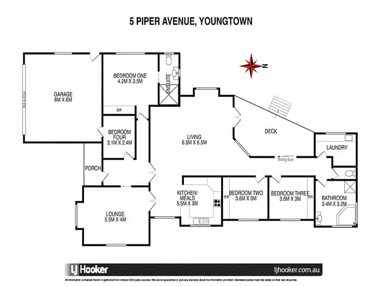 Floorplan of Homely house listing, 5 Piper Avenue, Youngtown TAS 7249