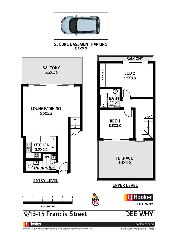 Floorplan of Homely unit listing, 9/13-15 Francis Street, Dee Why NSW 2099