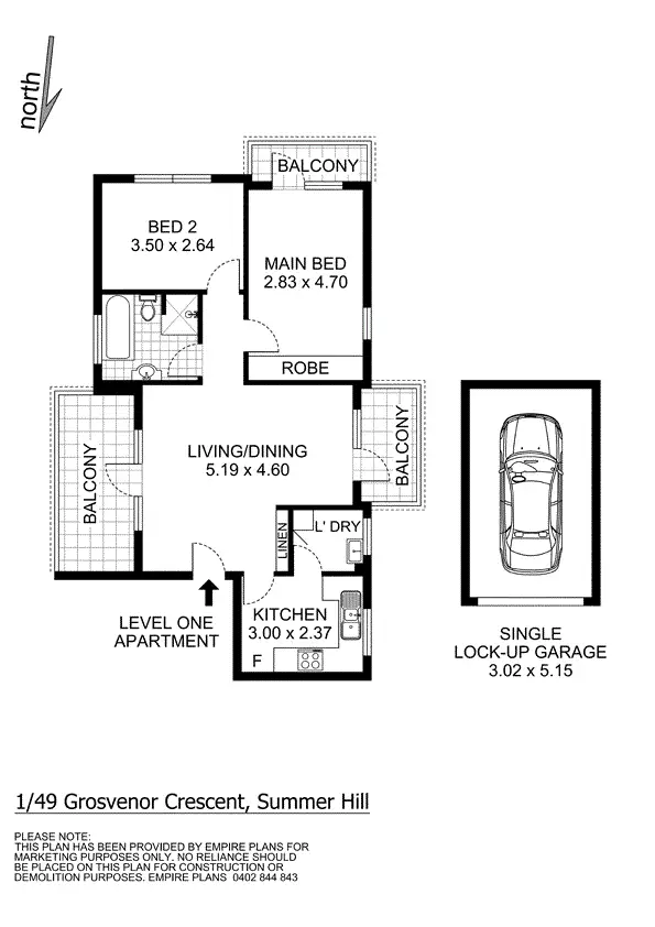 Floorplan of Homely apartment listing, 1/49 Grosvenor Crescent, Summer Hill NSW 2130
