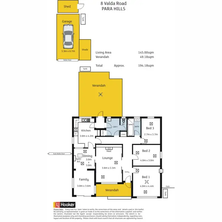 Floorplan of Homely house listing, 8 Valda Road, Para Hills SA 5096