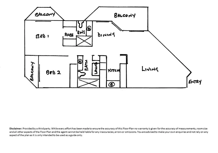 Floorplan of Homely unit listing, 16/234 Shafston Avenue, Kangaroo Point QLD 4169